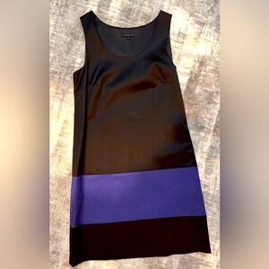 Brand new Theory dress. Black w blue color block.